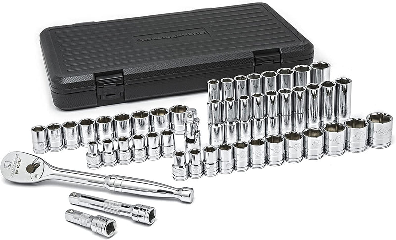 49 Pc. GEARWRENCH 1/2" Drive 6 Pt. Socket Set, Standard/Deep, SAE/Metric - 80700D