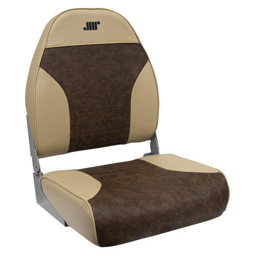 8WD588PLS-662 Wise Standard High Back Boat Seat, Sand/Brown