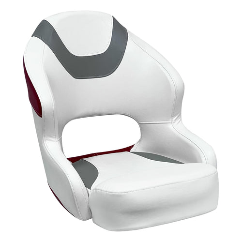 Baja Series Wise 3314-1774 Bucket Seat, Brite White/Grey/Dark Red