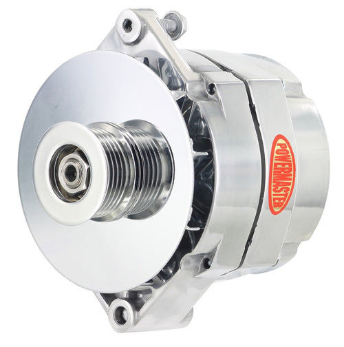 Alt GM Powermaster 12SI Polish 150A 6 grv Pulley & Baffle 1 or 3 Wire