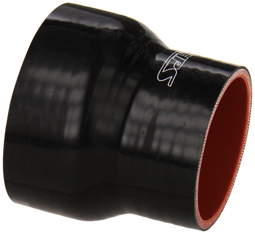 HPS Silicone HTSR-238-300-BLK High Temperature 4-ply Reinforced Reducer Coupler Hose, 50 PSI Maximum Pressure, 3" Length, 2-3/8" > 3" ID, Black