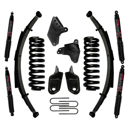 Skyjacker Suspension Lift Kit 186PKS-B w/Shock Black MAX Shocks 6 in. Lift Incl. Front/Rear Springs Brackets Rear U Bolt Kit