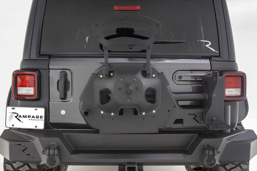 TrailGuard RAMPAGE PRODUCTS Rear Tire Carrier for Jeep Wrangler JL | Black, Steel | 9950917 | Fits 2018-2025 Jeep Wrangler JL