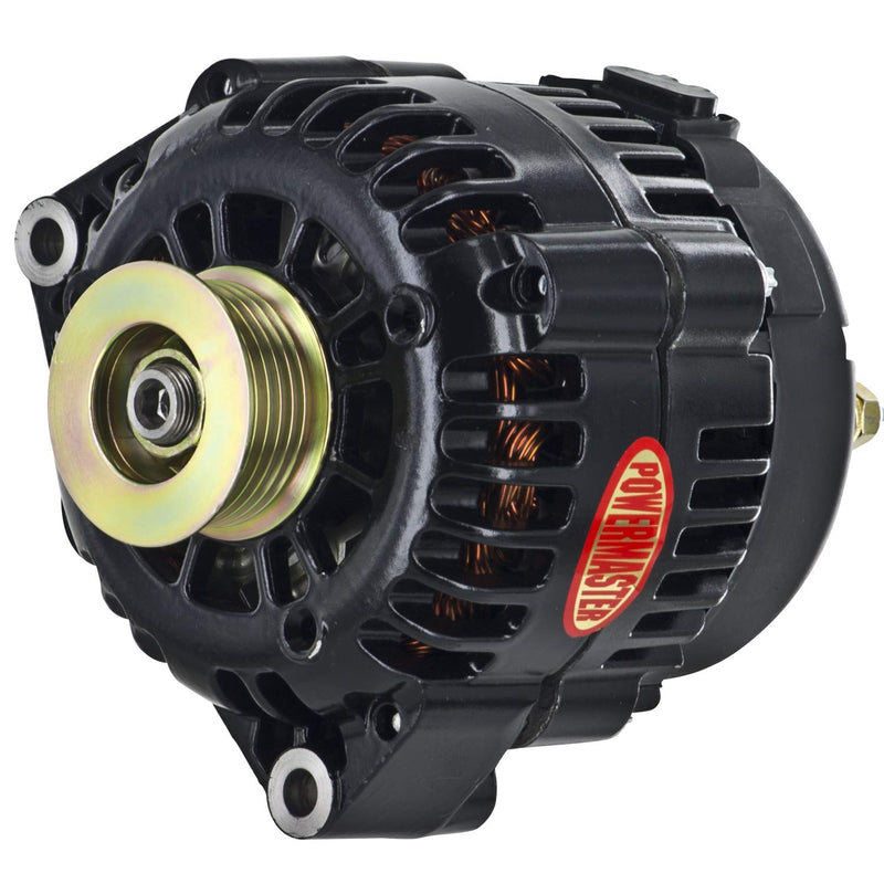 Alt GM AD230 Powermaster Black 165A 6 grv Pulley 1-Wire or OE Hookup