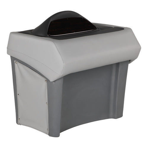Rockport Series Lippert 34" Pontoon Helm Stand, Measures 34.5" L x 25" W x 34" H, Marine-Grade Vinyl, Stylish Upholstered Panels, Easy Installation, Fits Most Pontoons, River Rock – 20221094194