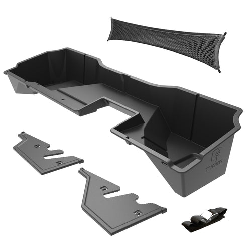 Tyger Auto Underseat Storage Box Black Compatible with 2014-2018 Chevy Silverado GMC Sierra 1500; 2015-2019 2500 3500HD Double Cab, Cargo Box | TG-CB5C2248