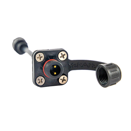 Through Hull Panel Connector YakAttack | Compatible Nocqua Lithium Batteries | 5/8" Hole | Quick Connect Port for BlackPak Pro, DryPod & Kayak Battery Boxes