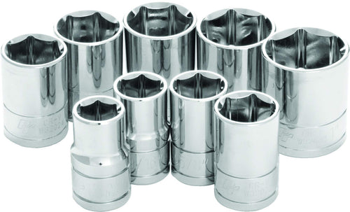 9 pc. Performance Tool 1/2" Dr. SAE Socket Set - W32002