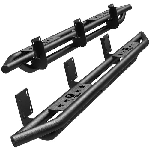 Tyger Auto Star Armor Side Step Rails Compatible with 1999-2016 Ford F-250 F-350 Super Duty | Supercab | TG-AM2F20298, Nerf Bars Running Boards, Textured Black