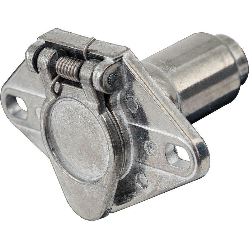 Buyers Products 6-Way Die Cast Metal Trailer Connector, Trailer Connector Truck Side, 6 Round Pin Style, Bolt-On Mounting, Truck & Trailer Accessories