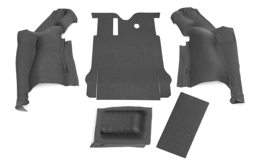 Jeep Bedtred - Bedrug | 2007 - 2010 Jeep Wrangler JK 2 Door, Cargo Liner w/ Tailgate & Tub Liner | Grey - 5 pc. | BTJK07R2