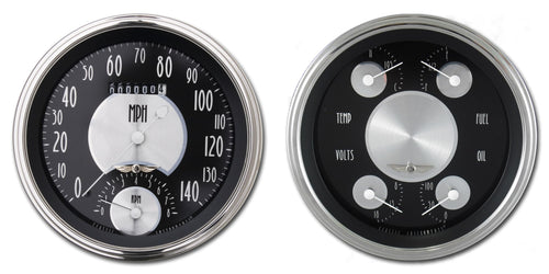 Classic Instruments American Tradition CT47AT62-LS Direct Fit Gauge Package LS Swap Speedometer with Built in Tach and Quad Gauge Fits 1947-1953 Chevy Truck