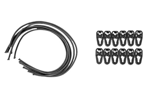 KnotLoc YakAttack Bungee Divider Kit | 6-Pack for BlackPak Pro Kayak Crate | Adjustable Tackle Box Storage System with Stainless Hardware | Fits All BlackPak Pro Sizes | Made in USA