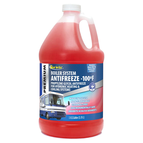 Boiler System Antifreeze - STAR BRITE Premium -100° Propylene Glycol Heating & Cooling Fluid - Made in USA - 1 Gallon (032700)