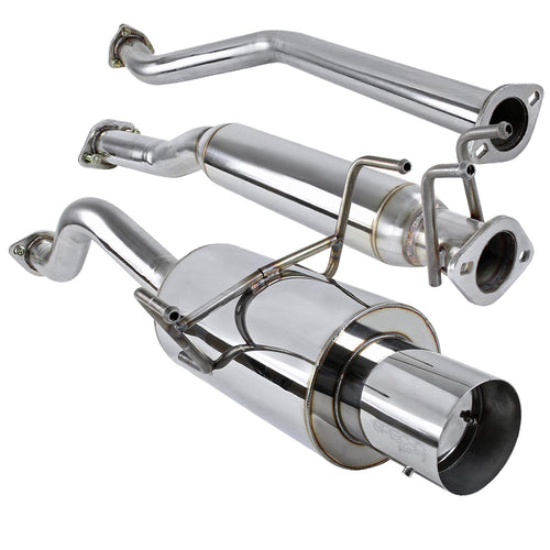 4" Muffler Tip Spec-D Tuning Catback Exhaust System + Silencer Compatible with Acura RSX Type-S 2002-2006