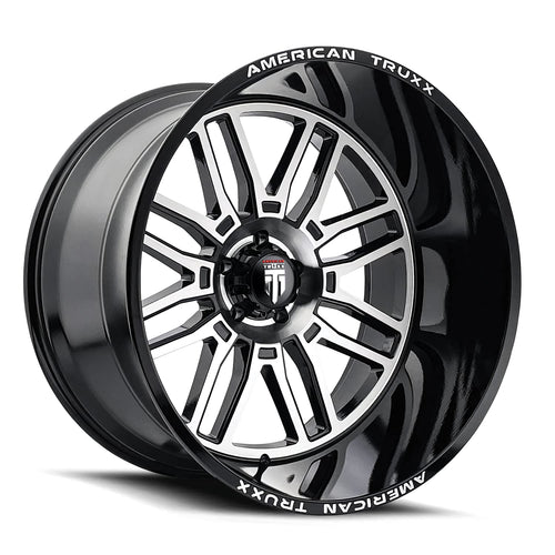 American Truxx AT1915 20x10 Restless 6x5.5-25 Black/Machined Wheel Rim 20" Inch