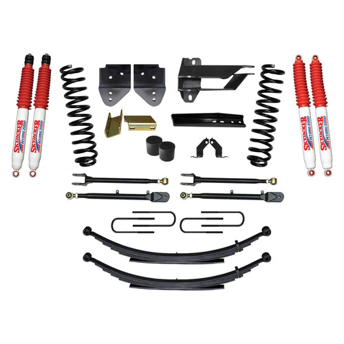 Skyjacker Suspension Lift Kit F174524KS-H w/Shock 4 in. Lift Incl. Front Coil Springs Rear Leaf Springs Adjustable 4-Links Hydro 7000 Shocks