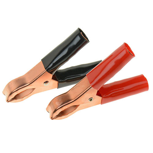 T-H Marine Battery Clips Positive & Negative | Color Coded Insulated 3" Corrosion Resistant Plated Clips - 15 Amp