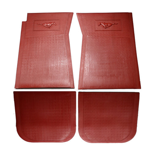 Rubber Scott Drake C5ZZ-6513086-RD Pony Floor Mats Red