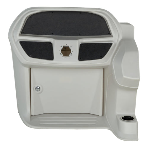 Lippert Pontoon Console Sunset Collection, Locking Dry Storage, Durable Rotationally Molded Poly Frame, Marine-Grade Hardware, Built-in Drainage Channels, 36.6" L x 37.25" W x 35" H - 2024052639