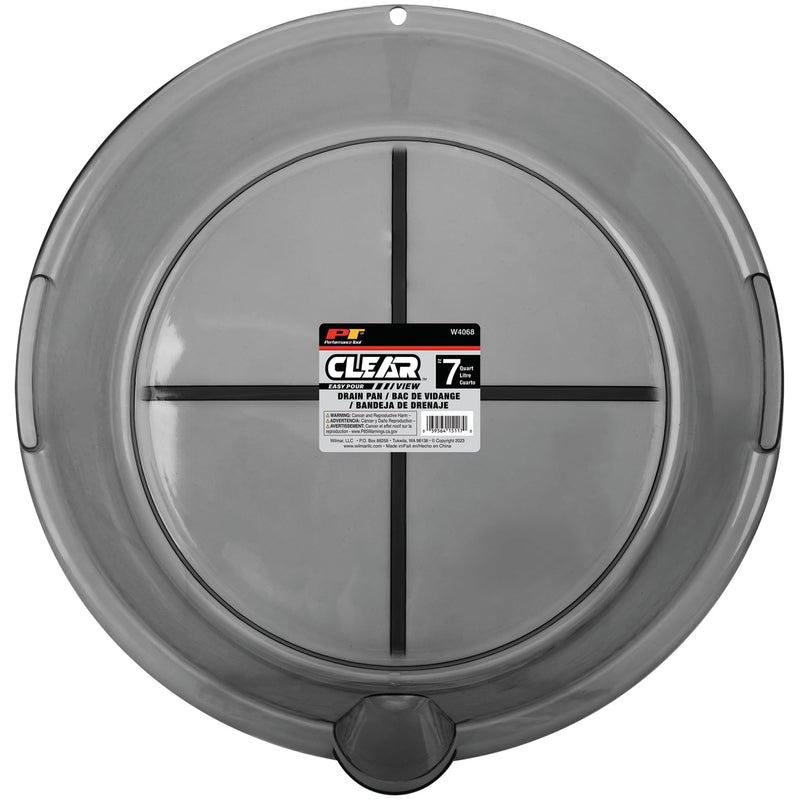 7 qt. Performance Tool Clear View Plastic Drain Pan - W4068