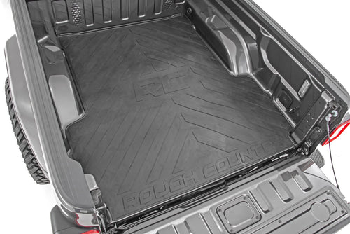 Rough Country Bed Mat Rubber for Jeep Gladiator JT (2020-2025) - Fits 5' (60") Bed, Non-Slip, Tear-Resistant Truck Bed Protection