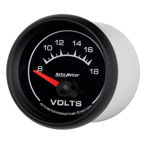 Auto Meter 2-1/16" 8-18V Short Sweep Electric Voltmeter 5992 ES
