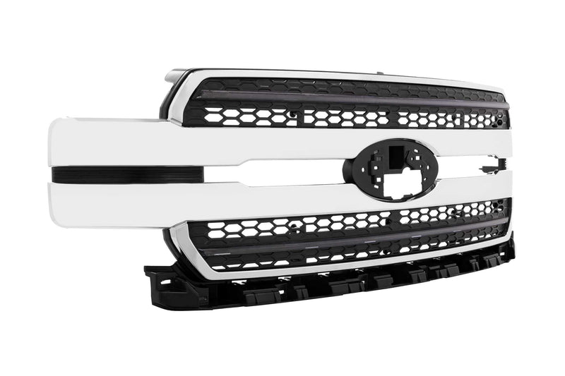 Ford F-150 18-20 Morimoto XBG LED DRL Grille, Plug and Play Chrome Grille with Amber LED DRL (XBG15)