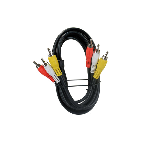 RCA/AV Tri-Cable Jumper JR Products - 6'