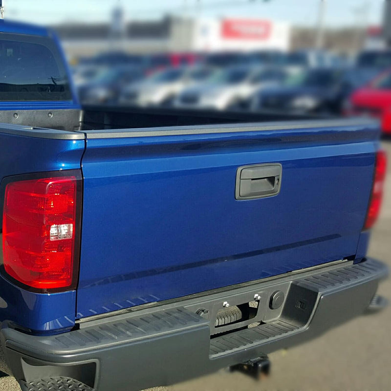Black Tailgate Moulding Spec-D Tuning Protector Cover Compatible with Chevrolet Chevy Silverado GMC Sierra 1500 2014-2018