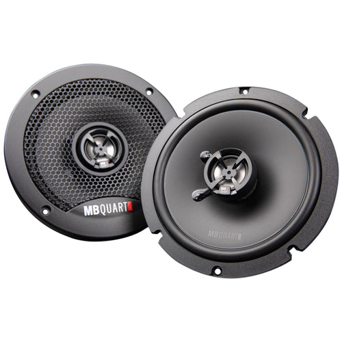 6.5-Inch MB Quart DK2-116S Discus Shallow Mount 2-Way Coaxial Speakers, 60/120W RMS System Power, Aluminum Dome Tweeters, Butyl Rubber Surrounds