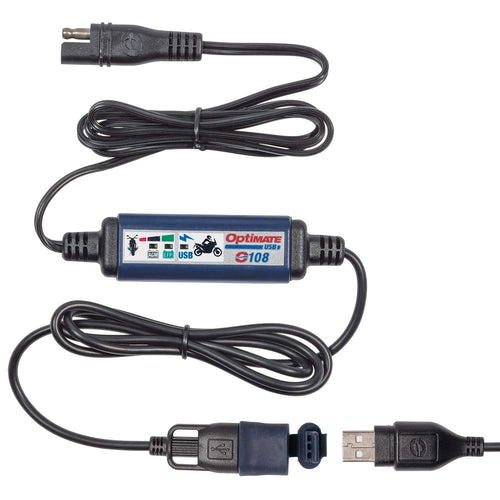Optimate USB O-108v2, Smart 3300mA in-line USB Charger with Standby Mode & Vehicle Battery Monitor.