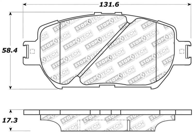 Sport Brake Pads StopTech 309.09080 with Shims and Hardware
