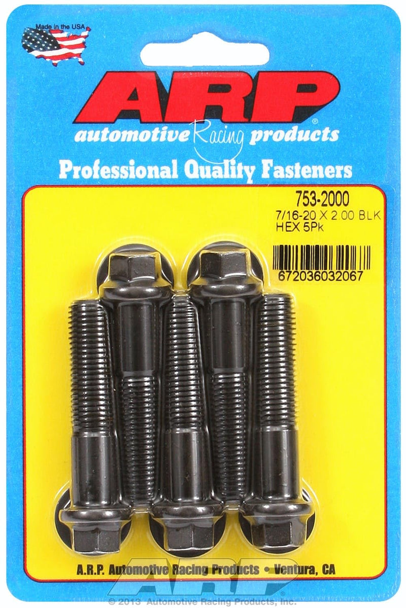 Hex Bolt ARP (753-2000), Black Oxide
