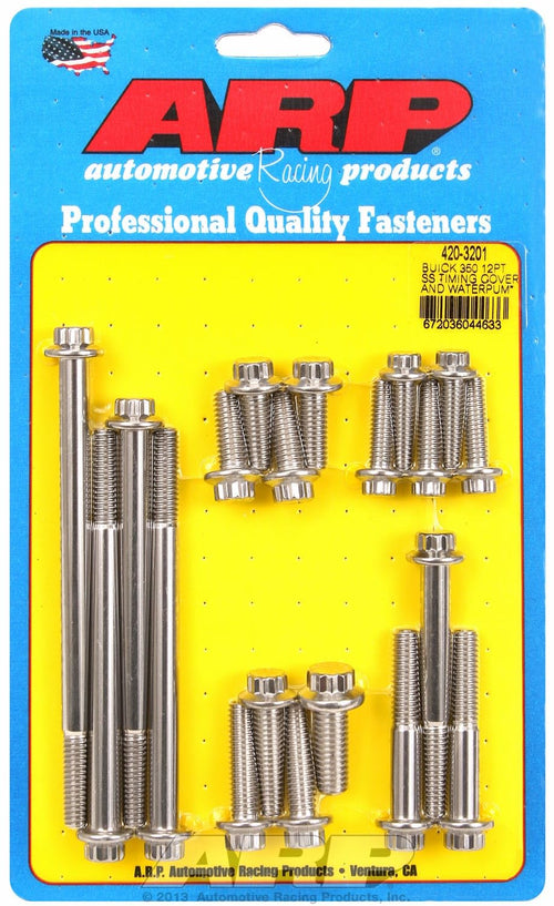 ARP 420-3201 Buick 350 SS Timing Cover & Water Pump Bolt Kit ARP420-3201