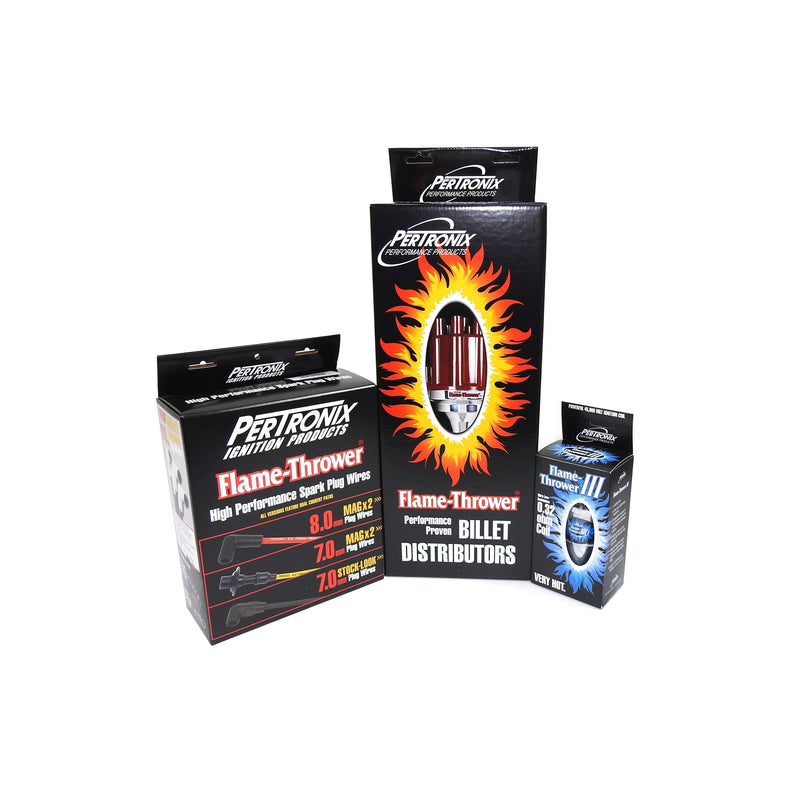 Bundle003 Pertronix Ignition Kit (Includes Chevy SB/BBPlay Distributor Black Female Cap), 1 Pack