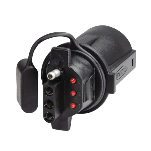 Hopkins Towing Solutions 47345 4 Wire Flat to 7 Blade Vehicle Trailer Connector Adapter Plug, Universal Fit for Vehicles with 7 Blade Adapters