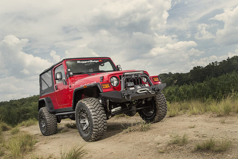 Hurricane Fender Flare Kit | Rugged Ridge, Textured Black | 11640.30 | Fits 1997-2006 Jeep Wrangler TJ