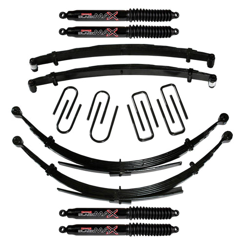 Skyjacker Suspension Lift Kit C225AJKS-B w/Shock Black MAX Shocks 2.5 in. Lift Incl. Front/Rear Leaf Springs Front/Rear U Bolt Kits Bushing Kit