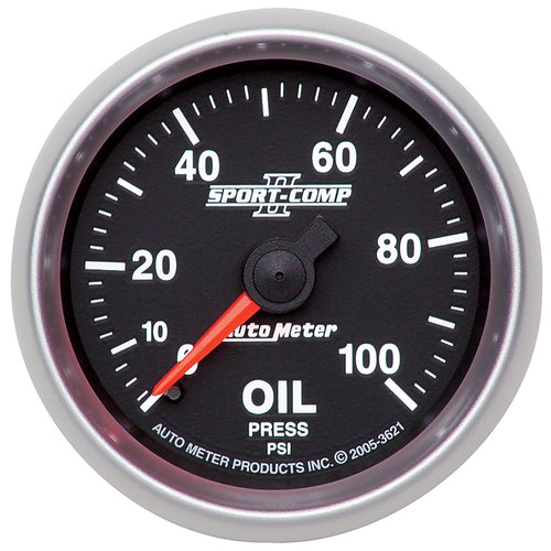 2-1/16" Auto Meter 3621 0-100 PSI Mechanical Oil Pressure Gauge