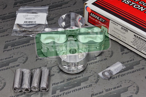 Dome Piston Set Manley 610200-4 with Rings