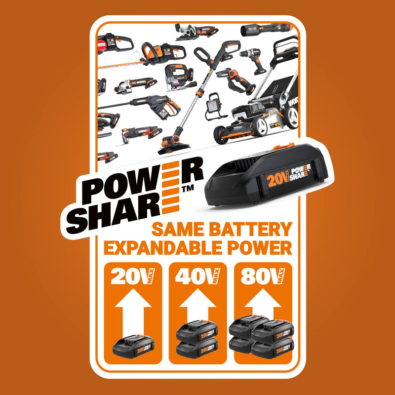 20V Worx Power Share LED Work Light (Tool Only) WX026L.9