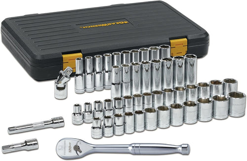 49 Pc. GEARWRENCH 1/2" Drive 6 Pt. 120XP Mechanics Tool Set, Standard & Deep, SAE/Metric - 80700P