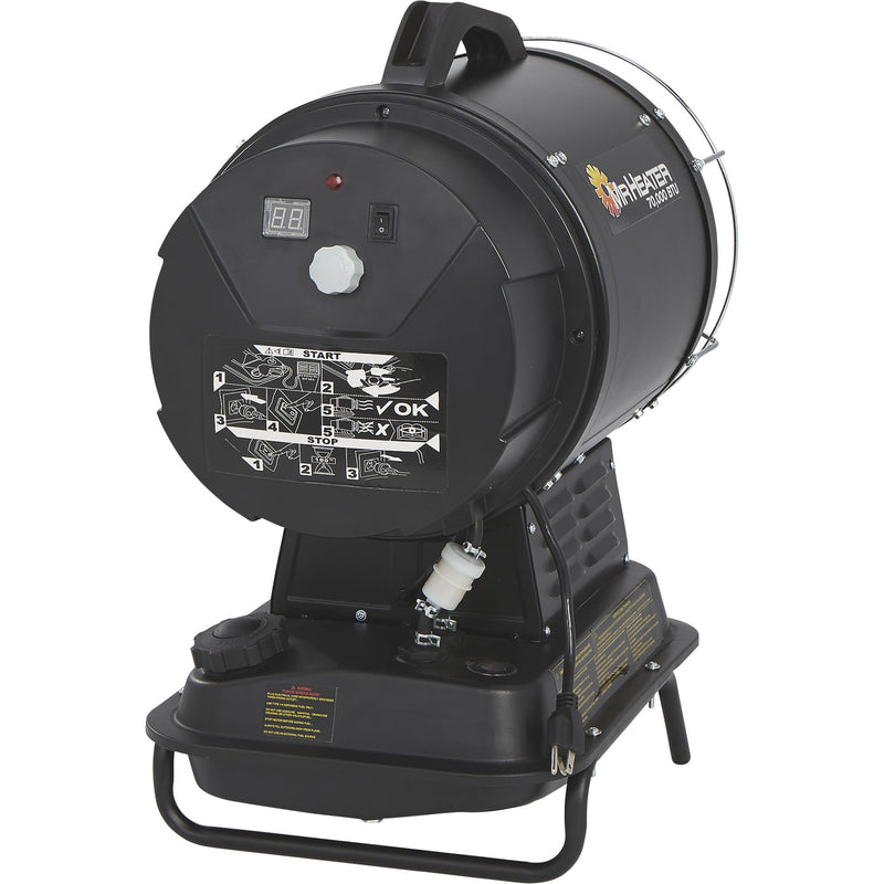 Mr. Heater 70,000 BTU MH70KTFR Portable Kerosene Radiant Heater with Quiet Burner Technology for Jobsites, Workshops, Or Large Outdoor Areas