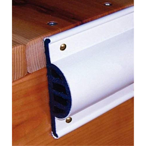 Taylor Made Double Molded Commercial Grade Dock Edging White Side Gard, 10' Coil – Dock guard with heavy wall sections for greater protection – Commercial grade double molded material – 2020108540