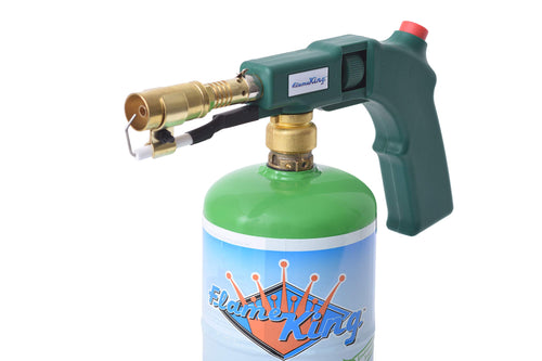 Flame King Blow Torch Propane & Mapp Gas 27,000 BTU w/ Self-Igniter for Searing, Soldering and as Fire Starter