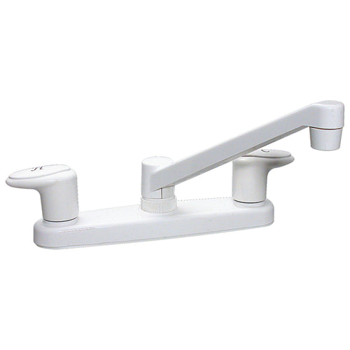 Valterra Catalina Phoenix Faucets Two-Handle 8" Kitchen Faucet with 8" Standard Spout - White