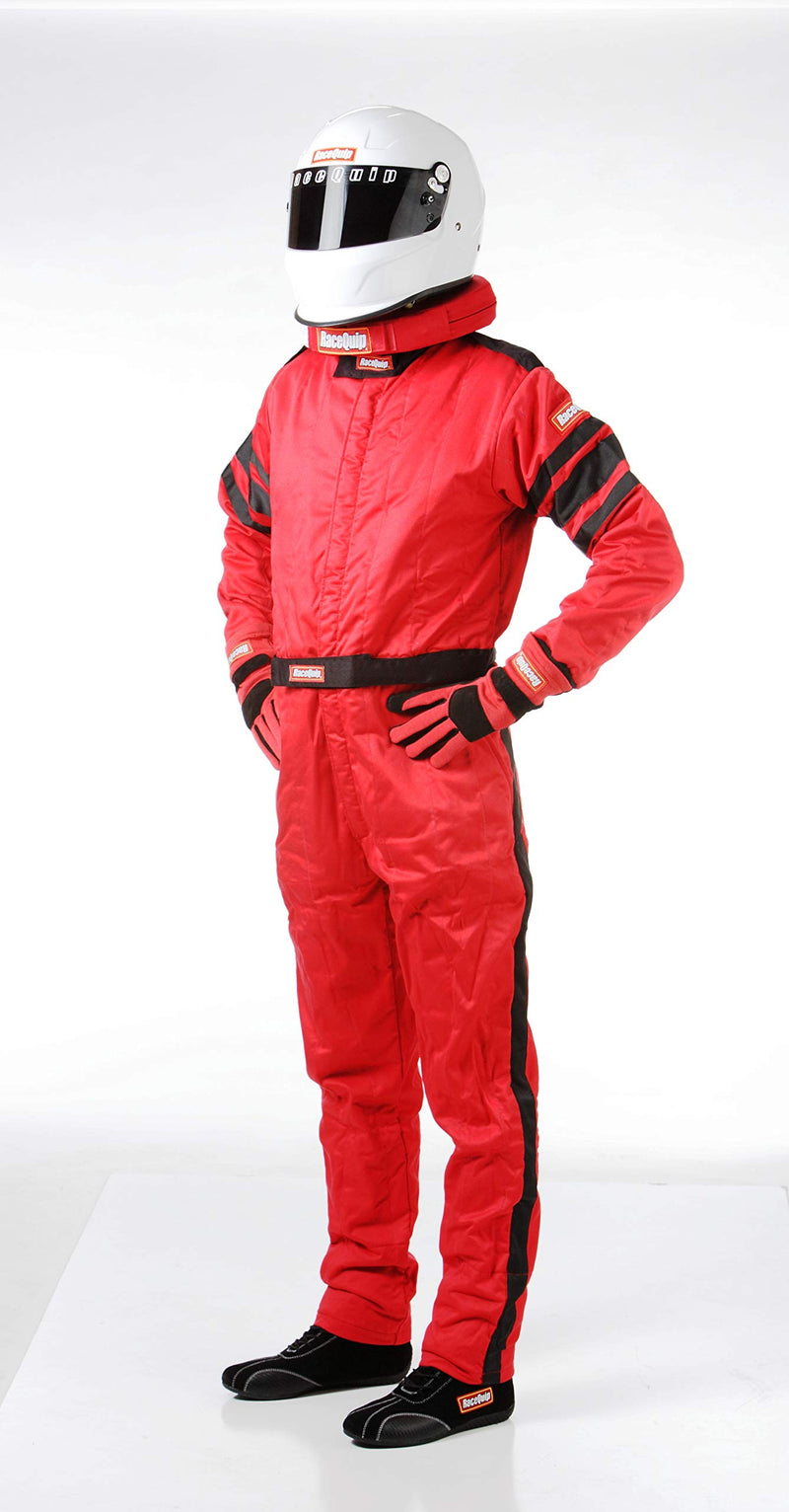 RaceQuip One Piece Racing Driver Fire Suit Multi Layer SFI 3.2A/ 5 Red Med-Tall 120014