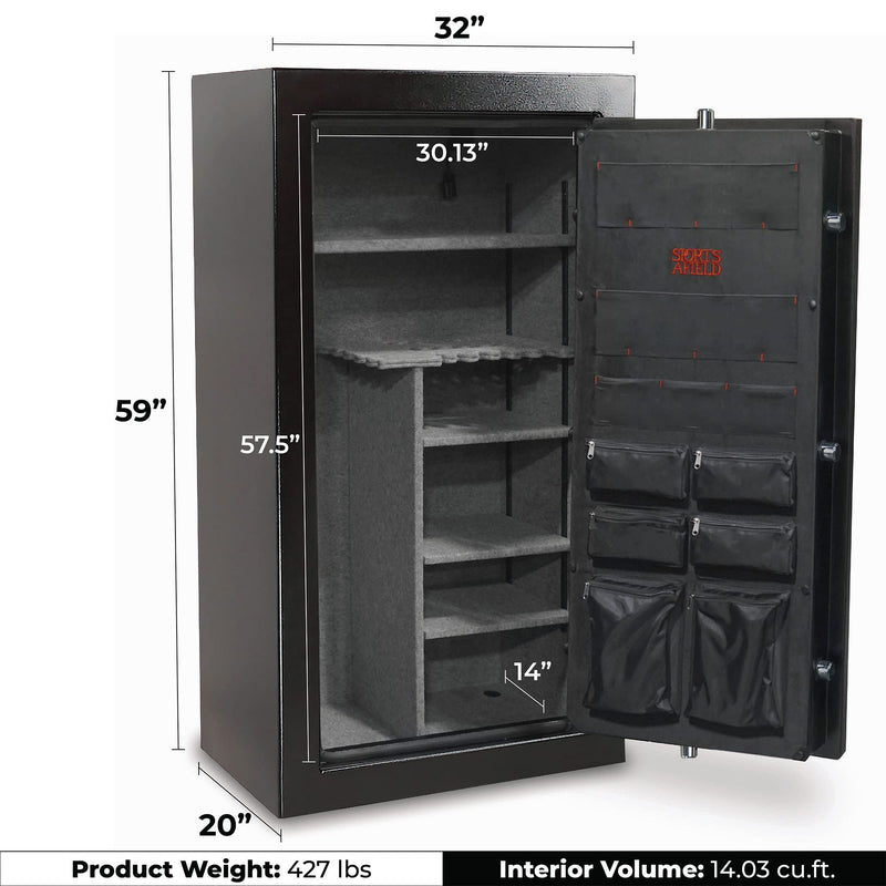 Fire/Waterproof Safe Sports Afield SA5932P Preserve (32-Gun)
