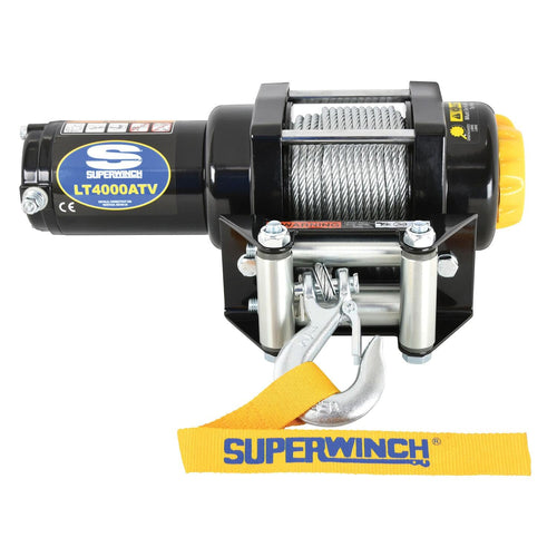 Black Superwinch (1140220) 12 VDC LT4000ATV Winch - 4000 lb. Load Capacity